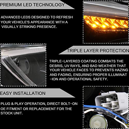 VLAND Headlights Assembly + D2S LED Bulbs Fit for 2012-2016 Scion FR-S 2012-2021 Toyota 86 2013-2021 Subaru BRZ, LED Dual Beam Headlamp with DRL Sequential Turn Signal, Plug-and-play - Image 4