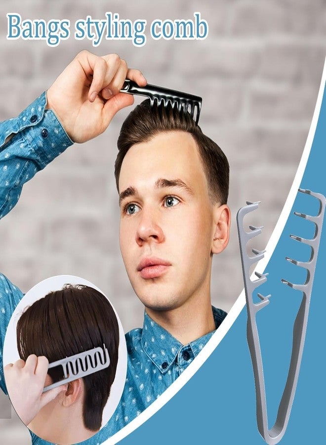 KNVBIN Texture Comb, Hair Comb For Men, Styling Comb Curly Hair Brush 10.5x22.5 cm ABS Volumizing Detangling Travel Blow-Dry Tool - Image 2