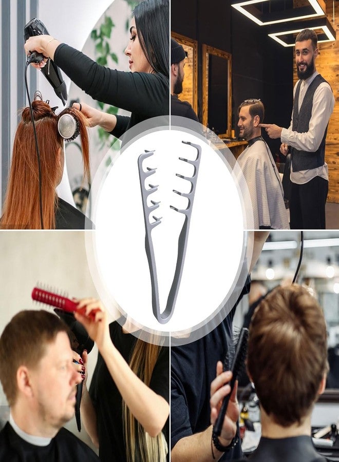KNVBIN Texture Comb, Hair Comb For Men, Styling Comb Curly Hair Brush 10.5x22.5 cm ABS Volumizing Detangling Travel Blow-Dry Tool - Image 5