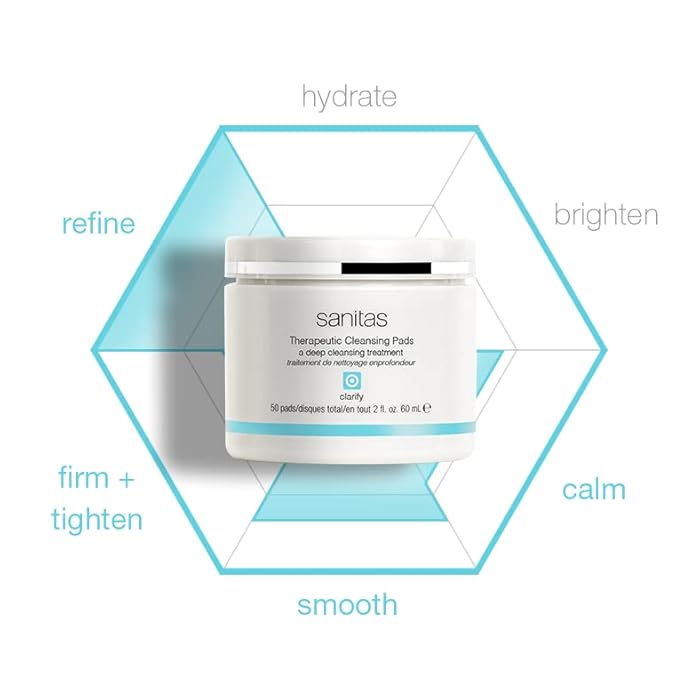 Sanitas Skincare Therapeutic Cleansing Pads, Clarifying Treatment, Salicylic Acid, Niacinamide, 50 pads / 2 Ounces - Image 3
