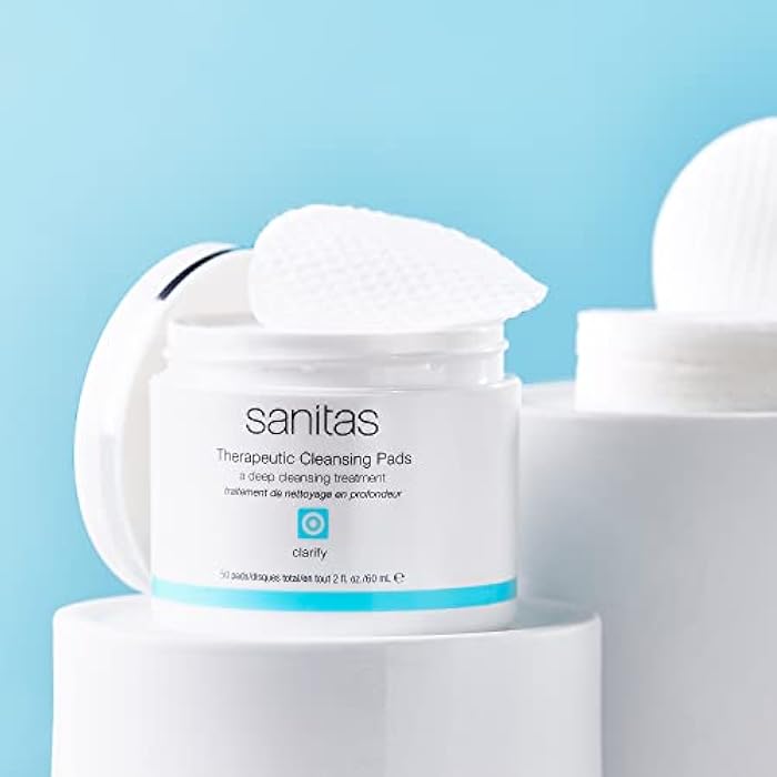 Sanitas Skincare Therapeutic Cleansing Pads, Clarifying Treatment, Salicylic Acid, Niacinamide, 50 pads / 2 Ounces - Image 2