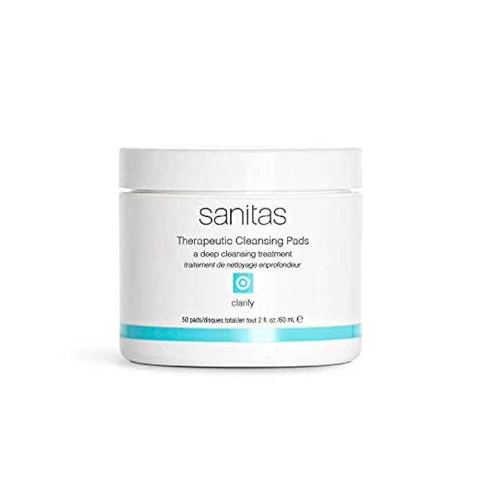Sanitas Skincare Therapeutic Cleansing Pads, Clarifying Treatment, Salicylic Acid, Niacinamide, 50 pads / 2 Ounces - Image 1