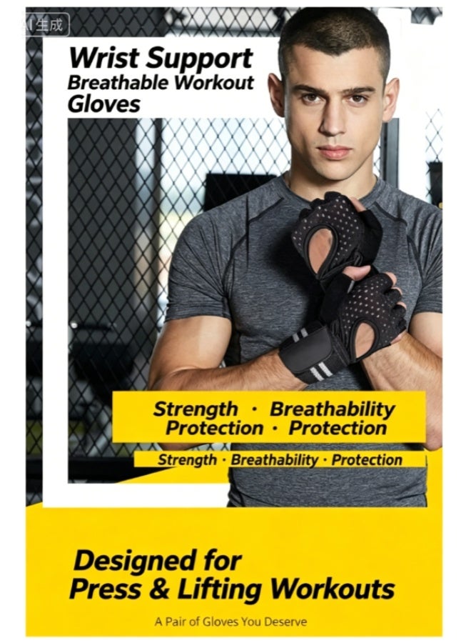 virenia Premium Workout Gloves for Men & Women – Size L – Non-Slip Palm Grip, Adjustable Wrist Wrap – Breathable, Lightweight Lifting Gloves – Ideal for Home Gym & Fitness Training - Image 4