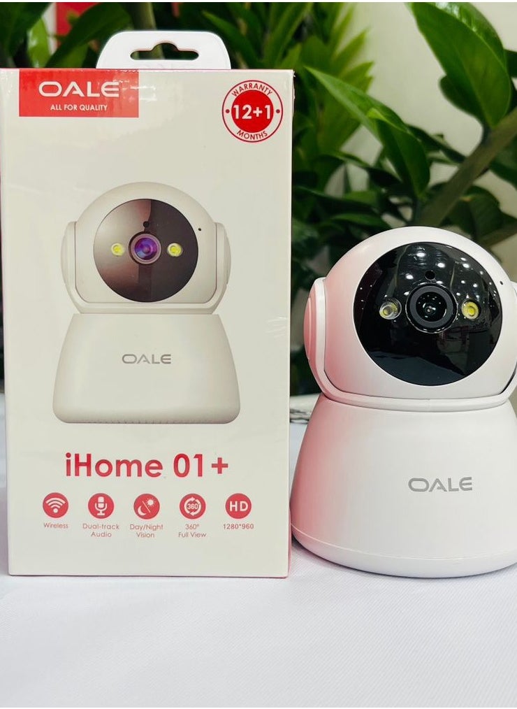 OALE iHome 01 Security Camera with Dual Tracking, Audio Support, Night Vision, Motion Detection, 360° Full View, and Two Way Real Time Voice  - Image 2
