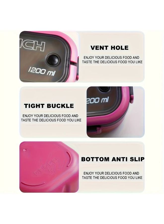 Sky Microwaveable Bento Box Leak Proof Lunch Container With Handle And Utensil Set - Image 5