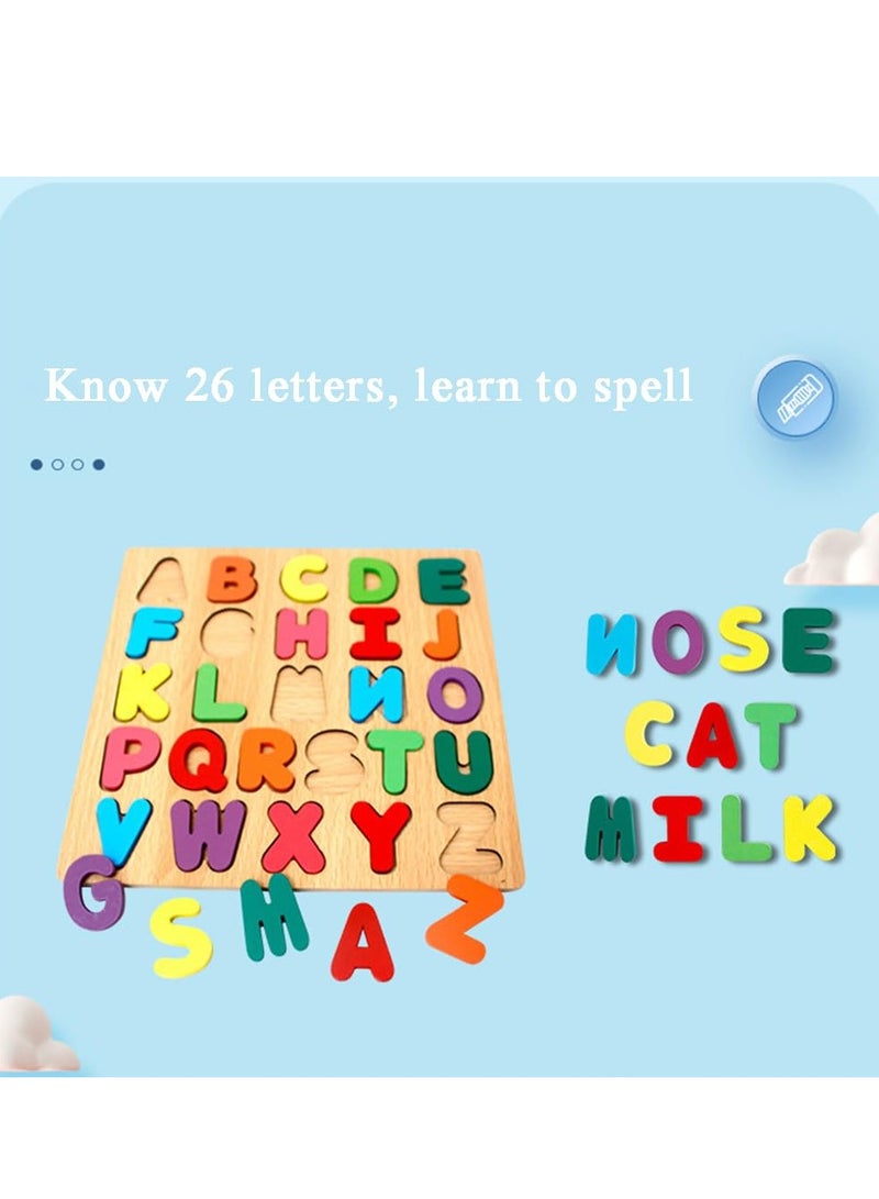 Wooden alphabet puzzle for kids - Image 2