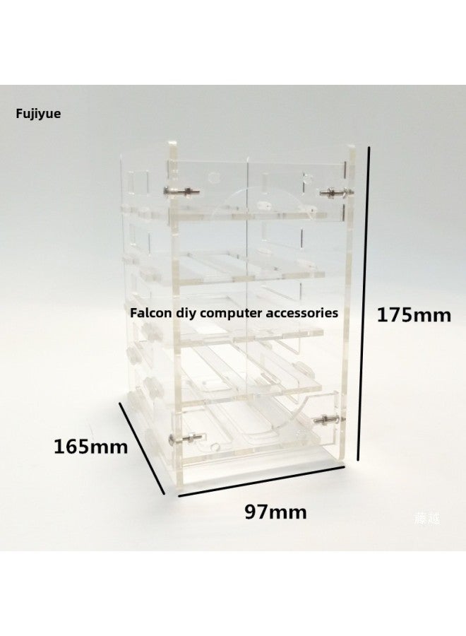 رف تخزين قوس وضع الهاتف المحمول 2.5 بوصة صندوق شفاف رف وضع متعدد الطبقات - اللون: 5 طبقات شفافة - Image 5