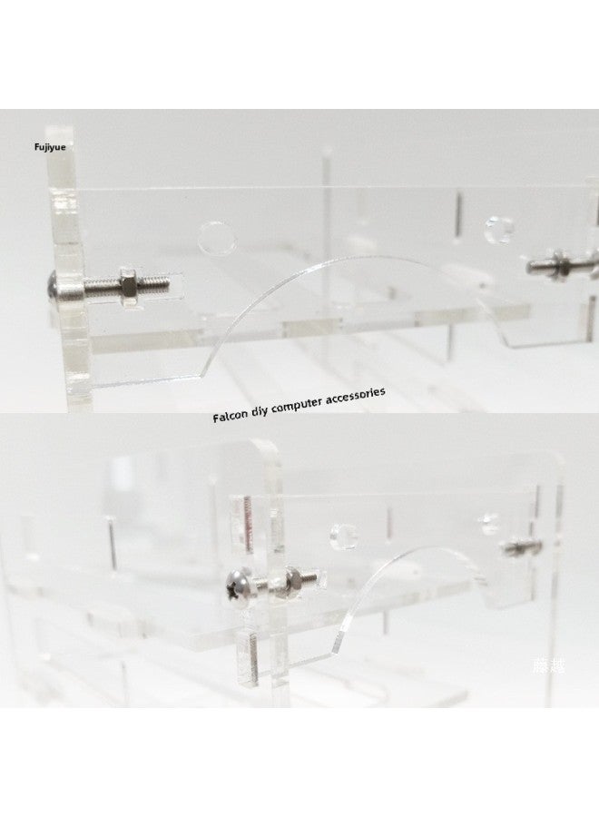رف تخزين قوس وضع الهاتف المحمول 2.5 بوصة صندوق شفاف رف وضع متعدد الطبقات - اللون: 5 طبقات شفافة - Image 3