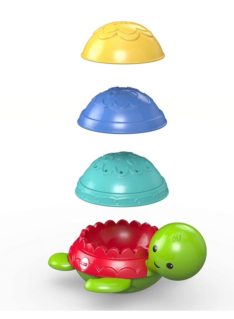Fisher-Price Stack And Strain Bath Turtle Toy 11x8x4.62inch - Image 2
