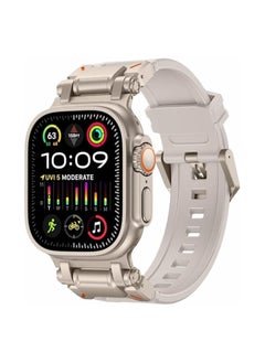 Rubber Sport Band Compatible with Apple Watch Series Ultra 2 | 9 | 8 Ultra | 8 | 7 | 6 | 5 49/45/44/mm, Premium Rubber Strap with Metal Connector