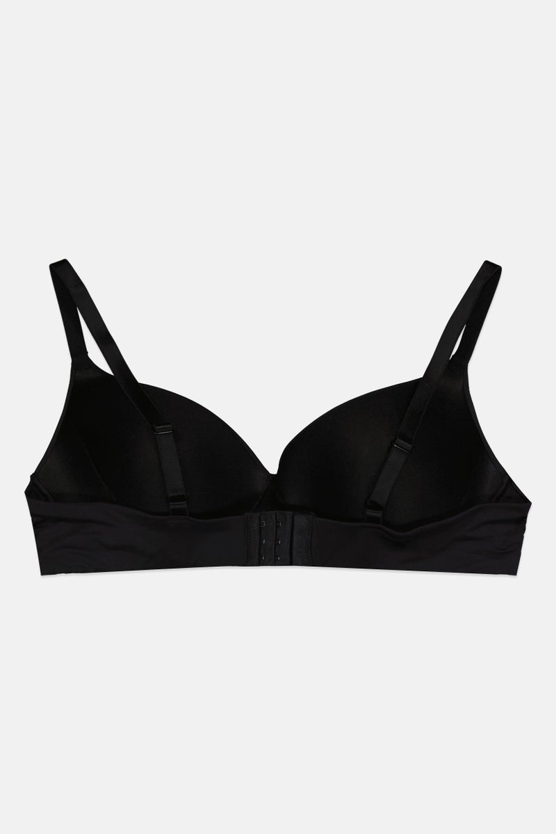 PUMA Women Padded Solid Bra, Black - Image 2