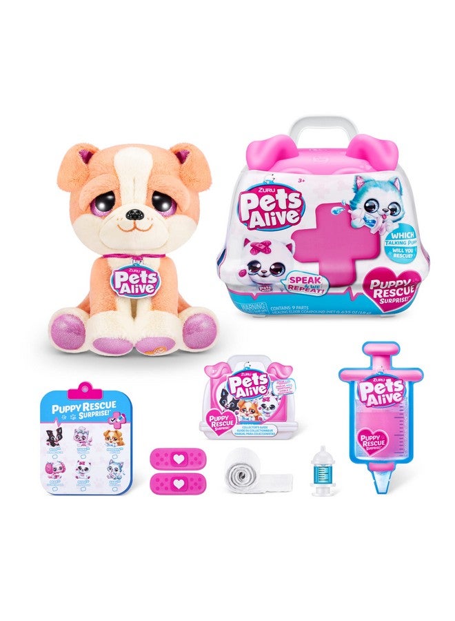Pets Alive Pets Alive Pet Shop Surprise S3 Puppy Rescue (Bull Dog) by ZURU Surprise Puppy Plush, Ultra Soft Plushies, Compound Surprises Inside, Interactive Toy Pets, Electronic Speak and Repeat - Image 1