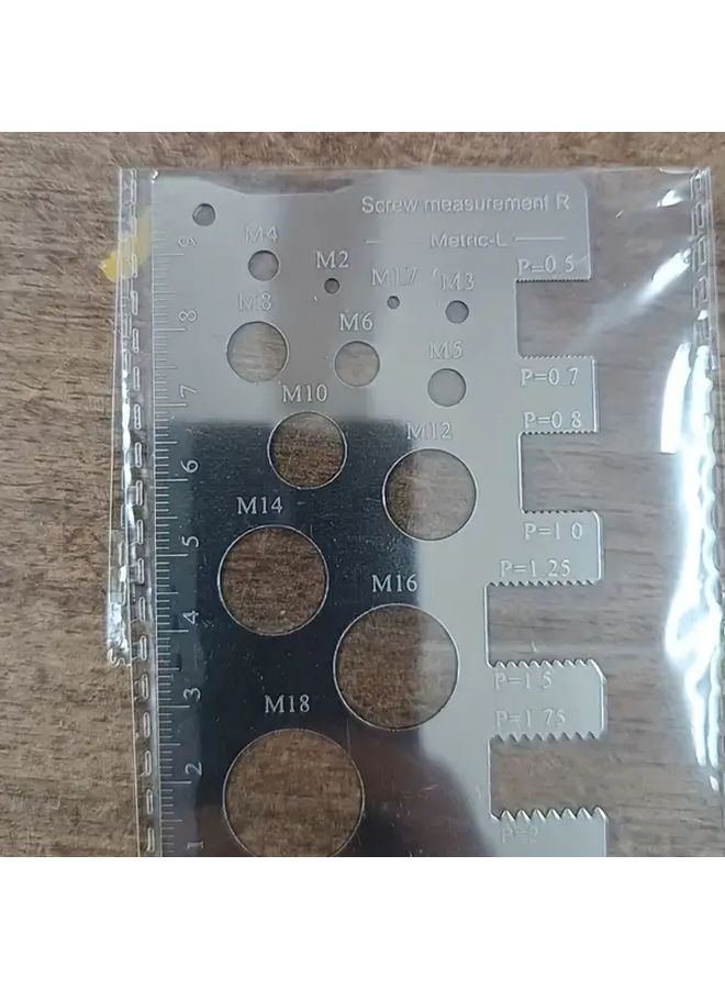 قطعة واحدة 304 قياس براغي الفولاذ المقاوم للصدأ أداة صناعية متينة لقياس دقة درجة الخيط - Image 5