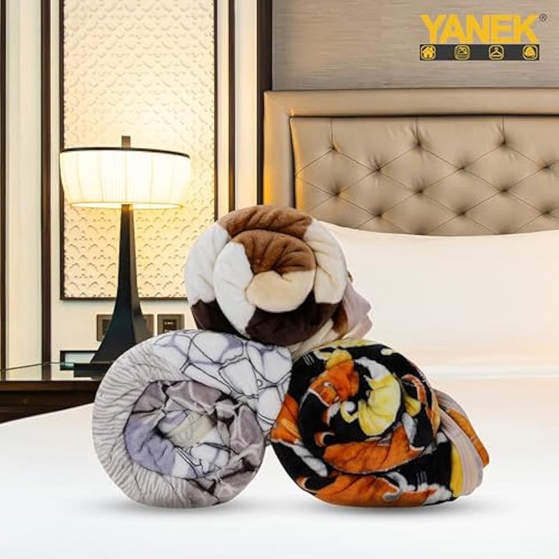 Loquat Yanek Fleece Blanket - Ultra Soft Microfiber Luxury Blanket for Couch, Sofa, Bed, Chair, and Travel (150 x 200, Printed-MixColor) - Image 2