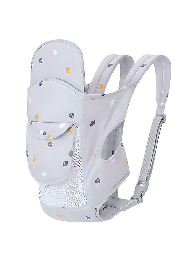 أيلا حامل لفات الطفل القابلة للضبط، حامل أمامي مريح مواجهة/خلفية مع جيب تخزين الأساسيات للمولود من 0-15 كجم، حجم واحد يناسب الجميع - Image 1