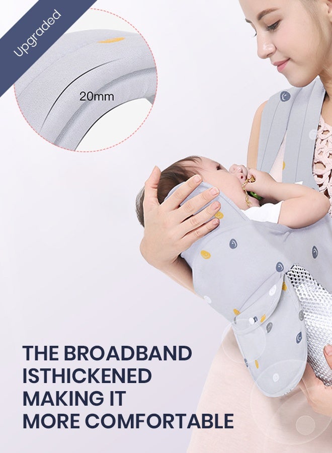 أيلا حامل لفات الطفل القابلة للضبط، حامل أمامي مريح مواجهة/خلفية مع جيب تخزين الأساسيات للمولود من 0-15 كجم، حجم واحد يناسب الجميع - Image 3
