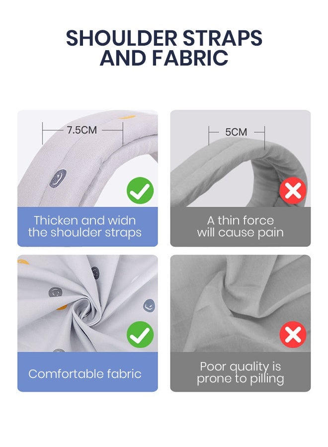 أيلا حامل لفات الطفل القابلة للضبط، حامل أمامي مريح مواجهة/خلفية مع جيب تخزين الأساسيات للمولود من 0-15 كجم، حجم واحد يناسب الجميع - Image 4