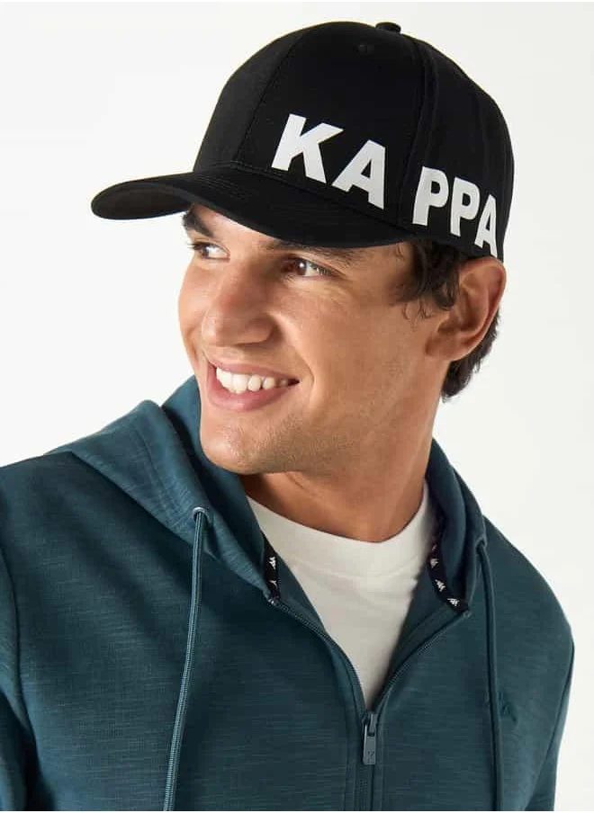 Kappa Kappa Logo Print Cap with Buckled Strap Closure