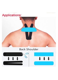 GNAFOTU Kinesiology Tape, Muscle Tape Therapeutic & Hypoallergenic Sports Strapping Tape, Breathable and Waterproof Adhesive for Sports & Injury Recovery for Gym Fitness Running Tennis Swimming Football 3 rolls, 5m each  - Image 5