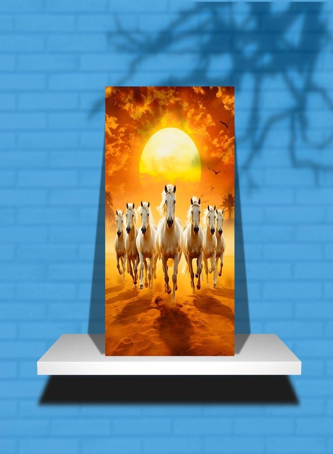 Roostaflag 7 Horses Energy Poster for Home Decor | 7 Running Horses Painting Vastu Posters | 7 Horses Wall Poster | 7 Horse Poster Big Size | 7 Horses Wall Decor Posters for Office, Living Room - Image 4