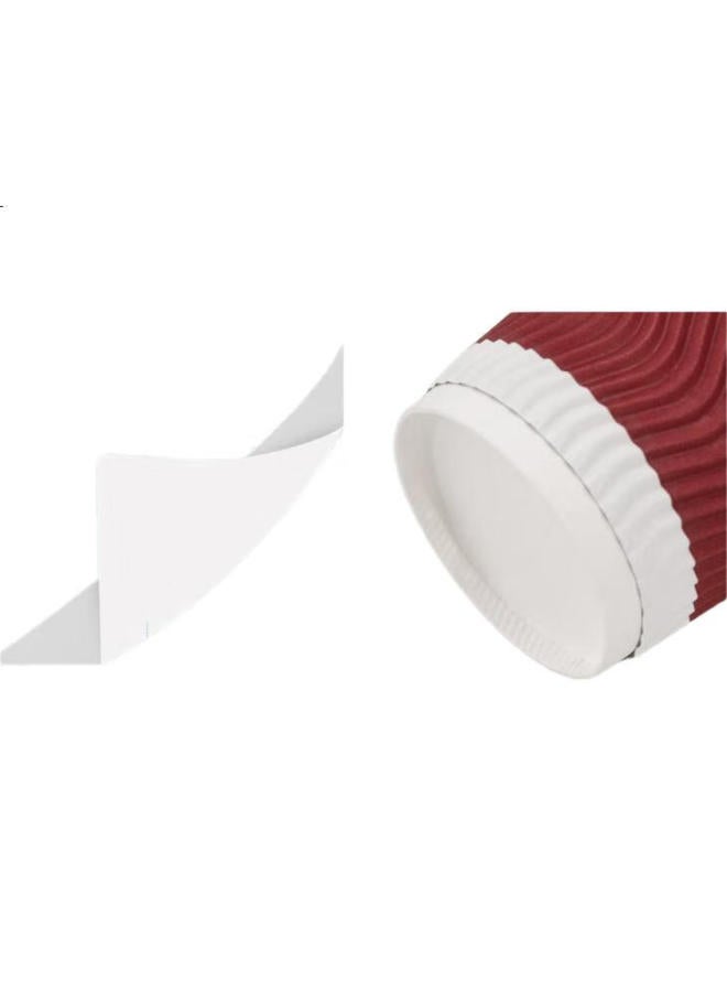Deli 228Ml Disposable Paper Cups, Cups/Water Cups, Non-Slip Three-Layer Thickened Wavy, Red, 20 Pieces - Image 1