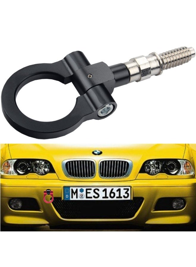 طقم خطاف سحب سباق المسار JDM من الألومنيوم لسيارات BMW الفئات 1 3 5 و X5 X6 و MINI Cooper، أسود - Image 2