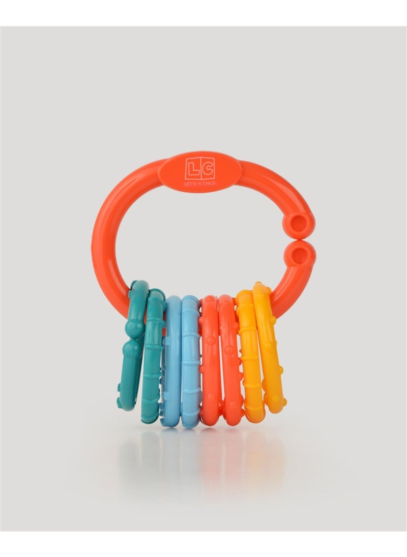 Let's Be Child LC Orange Ring Rattles  - Image 1