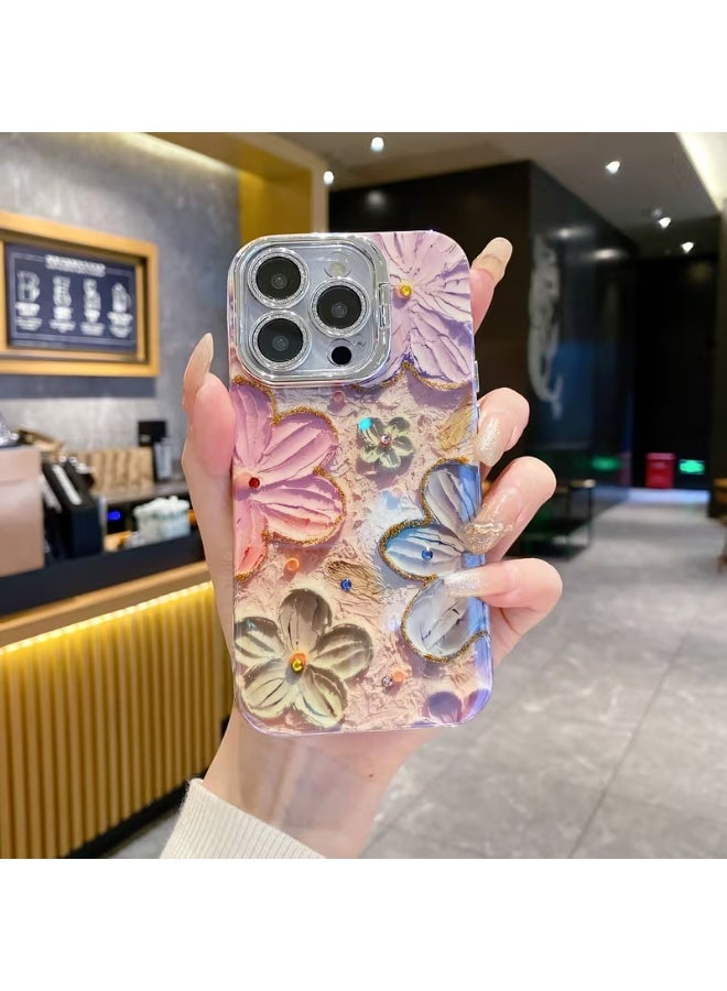 Temu A full-coverage portable lens case with a colorful floral design, a stylish and modern new design of the highest quality, an advanced protective case for complete drop protection, a creative personalized shell for iPhone 14 Pro - Image 2