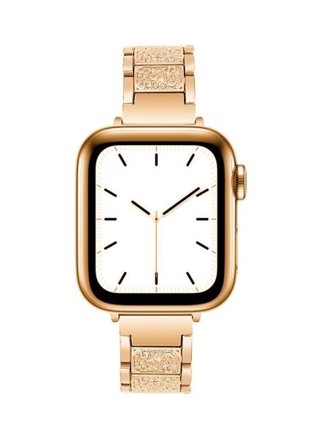 NIBEMINENT Ethnic Replacement Watchband for Apple Watch Series 1/2/3/4/5/6/7/SE 38/40/41mm Rose Gold - Image 3