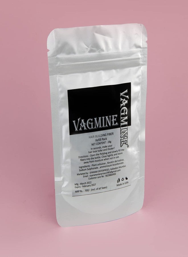 VAGMINE ألياف فاجماين لتكثيف الشعر (شعر كثيف فوريًا) - عبوة إعادة تعبئة - بني داكن - 28 غرام - Image 4