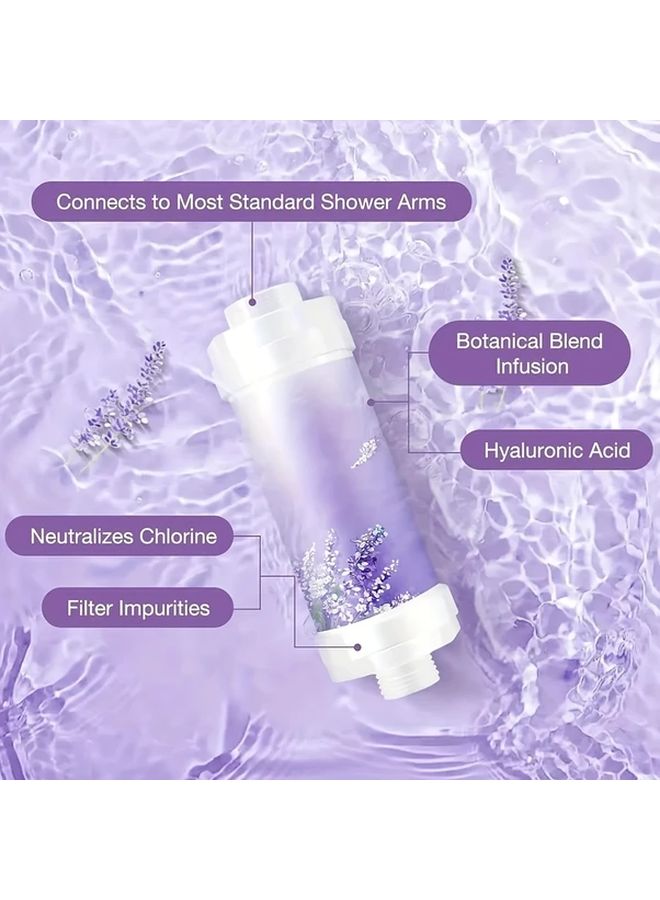 Lily Shower Filter 2pcs Chlorine Heavy Duty Purification Long Lasting Fragrance Cartridge - Image 2