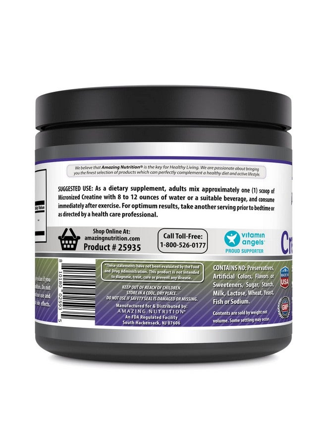 Amazing Nutrition Amazing Formulas Micronized Creatine Monohydrate Supplement | 5000 Mg | Non-GMO | Gluten Free | Made in USA (2.2 Lb, Unflavored) - Image 3