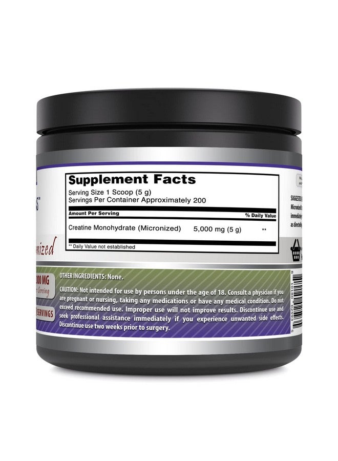 Amazing Nutrition Amazing Formulas Micronized Creatine Monohydrate Supplement | 5000 Mg | Non-GMO | Gluten Free | Made in USA (2.2 Lb, Unflavored) - Image 2