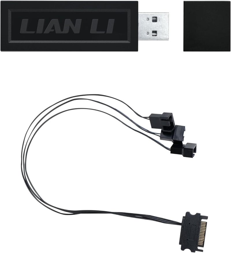 ليان لي وحدة تحكم UNI Fan L-Wireless لمراوح الكمبيوتر، تعمل مع SL-Infinity Wireless وCL Wireless وSL & TL Wireless وStrimer Wireless وHydroshift II - أسود - Image 1
