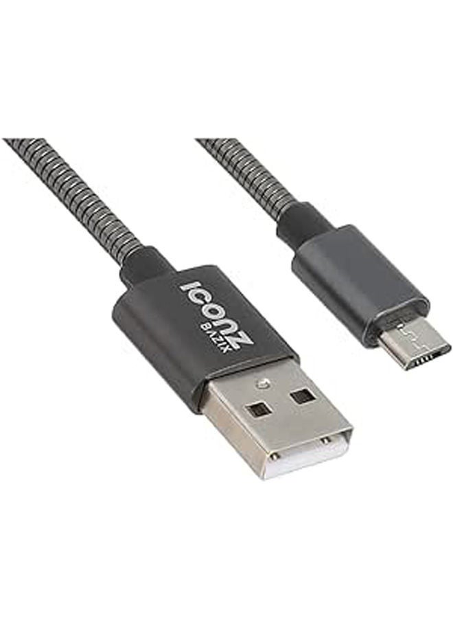 إيكونز كابل USB صغير من الألومنيوم من القماش 2.4 أمبير - Image 1