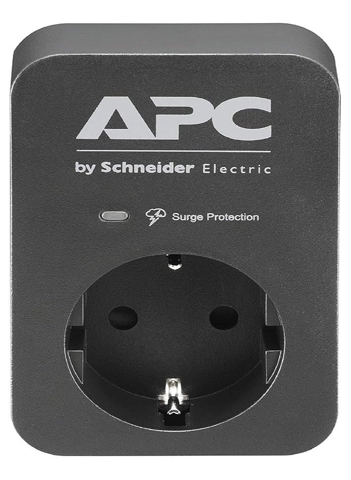 APC by Schneider Electric Essential SurgeArrest 1 Outlet Black 230V - Image 1