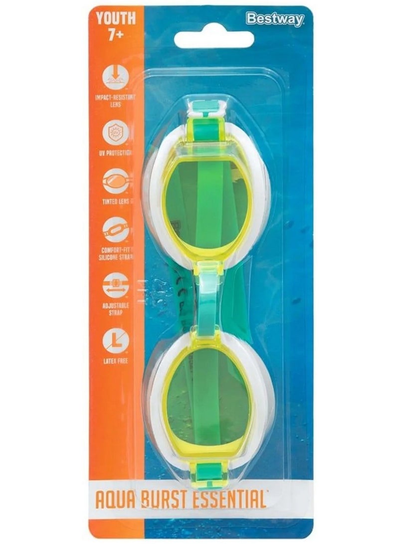 Bestway Aqua Burst Essential Swimming Goggles For Youth 7+ Assorted Colors - Image 1