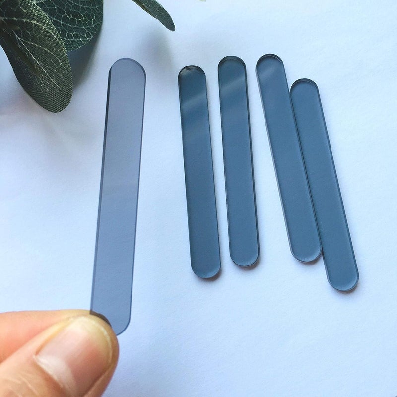 CHENRUI 30 Pcs Mini Acrylic Cakesicle Popsicle Sticks for Ice Creamsicle Candy Apple (Black Clear) - Image 2
