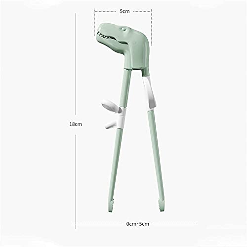 crayfomo Dinosaur Training Chopsticks,2pcs Chopsticks For Kids ,Reusable Chopsticks Learning Chopstick Helper,Pink+Green - Image 5
