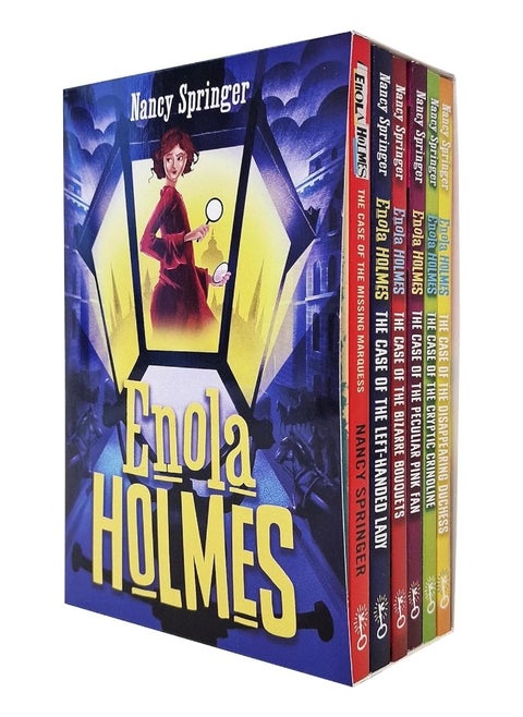 Enola Holmes Mystery Series 6 Books Collection Set (The Case of the Missing Marquess, The Case of the Peculiar Pink Fan, Case of the Left-Handed Lady & More)