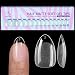 BTArtbox Short Almond Nail Tips 320pcs Preshape Half Matte Soft Gel Tips Clear Ultra Fit Natural Acrylic Fake Nails for Full Cover Nail Extension 16 Sizes - Image 2