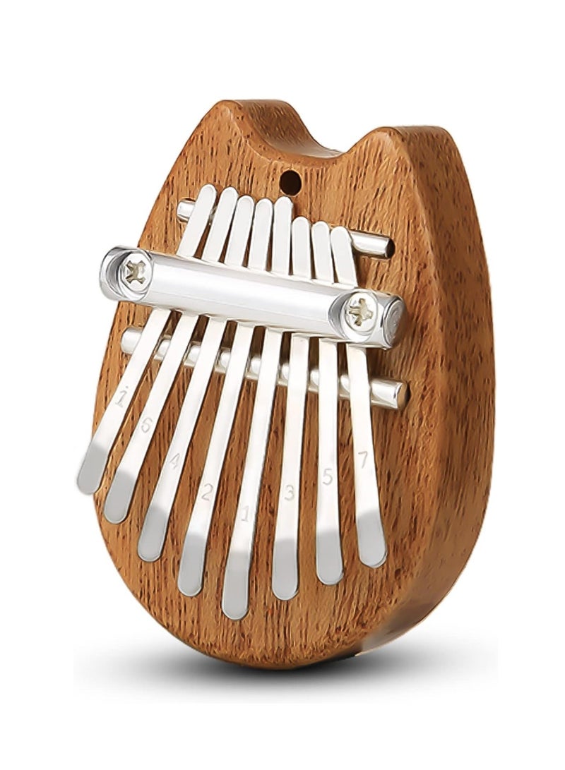 Generic 8 Keys Mini Kalimba, Finger Thumb Piano with Accessories Pendant Gift, Exquisite Finger Piano Jewelry Holiday Gift for Kids, Adults and Beginners (Cat Style)  - Image 1