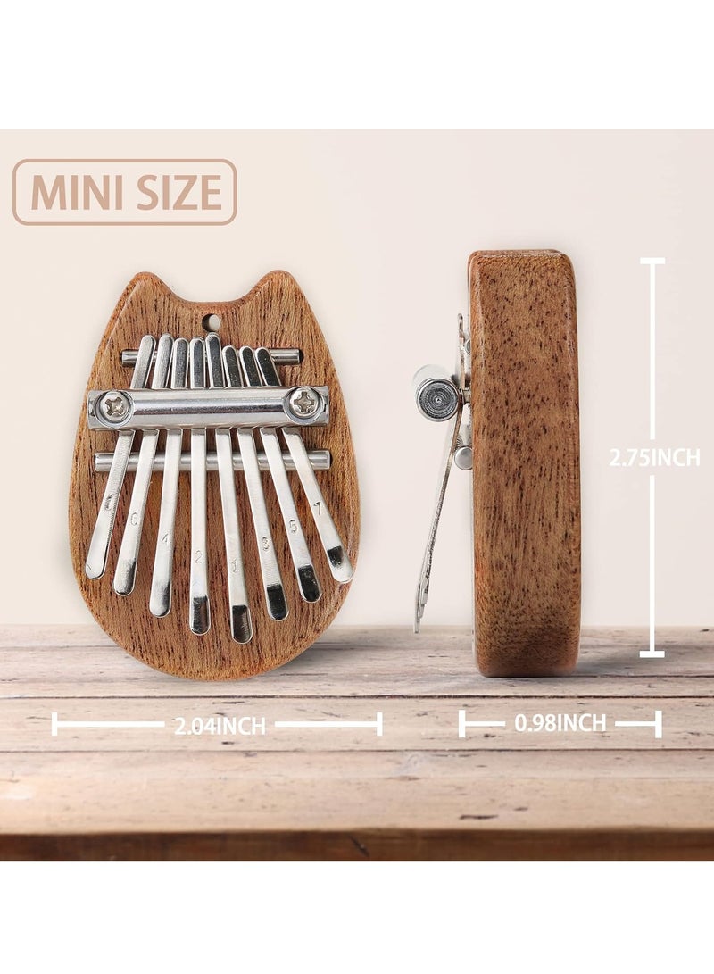 Generic 8 Keys Mini Kalimba, Finger Thumb Piano with Accessories Pendant Gift, Exquisite Finger Piano Jewelry Holiday Gift for Kids, Adults and Beginners (Cat Style)  - Image 4