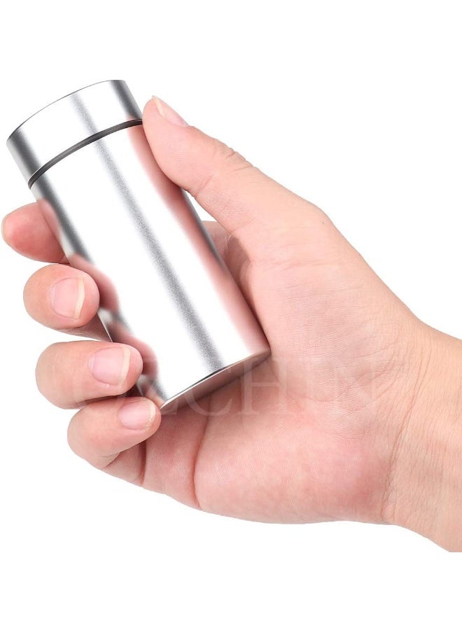 OZCHIN Aluminum Storage Jar Portable Airtight Smell Proof Container Bottle Multipurpose Storage Container for Spices Coffee Teas 80ml SilverBlack - Image 4