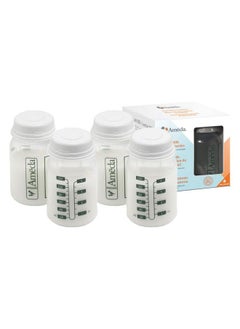Breastmilk Storage Bottles With Lock Tight Cap 4.4 Ounce Milk Storage Containers (4 Count)