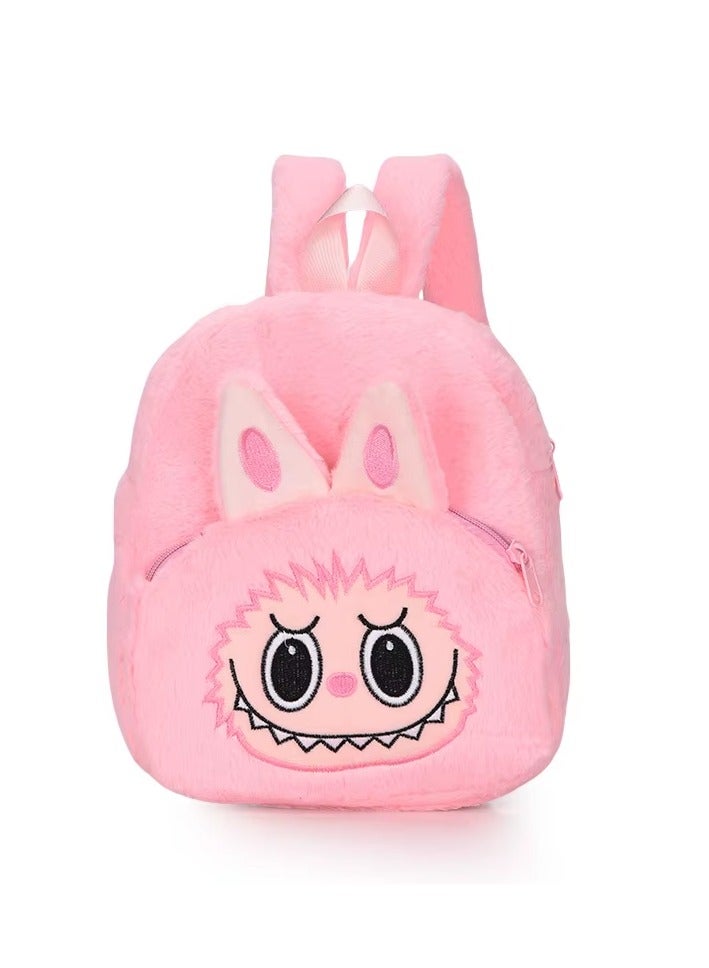 Adorable Labubu Macaron Monster Plush Backpack for Kids – Cute Cartoon 3D Kawaii Toddler Backpack, Soft & Lightweight School Bag for Boys & Girls, Adjustable Strap, Eco-Friendly Gift for Nursery, Travel & Playdates  - Image 1