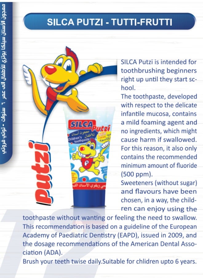 Putzi Kids Toothpaste – Tutti-Frutti Flavor 50 ml