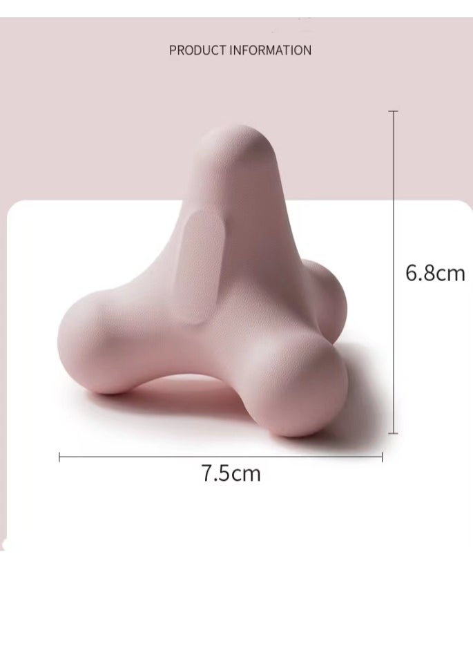 Generic 1pc Massage Fitness Massage Yoga Hand Massager Muscle Massaging Massagers for Neck and Back for Massaging Back Massager TPE Tool Pink Foot  - Image 3