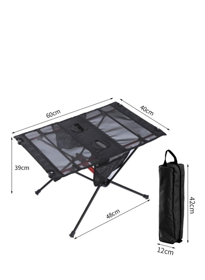 BlueFire 2025 Upgraded Folding Camping Mesh Table with Aluminum Carry Bag – Lightweight Small Portable Picnic Table, Compact Folding Outdoor Table for Camping, Beach, Hiking, BBQ, Fishing, Travel, and Party Use – Sturdy Aluminum Frame, Easy Carry & Quick Setup - Image 3