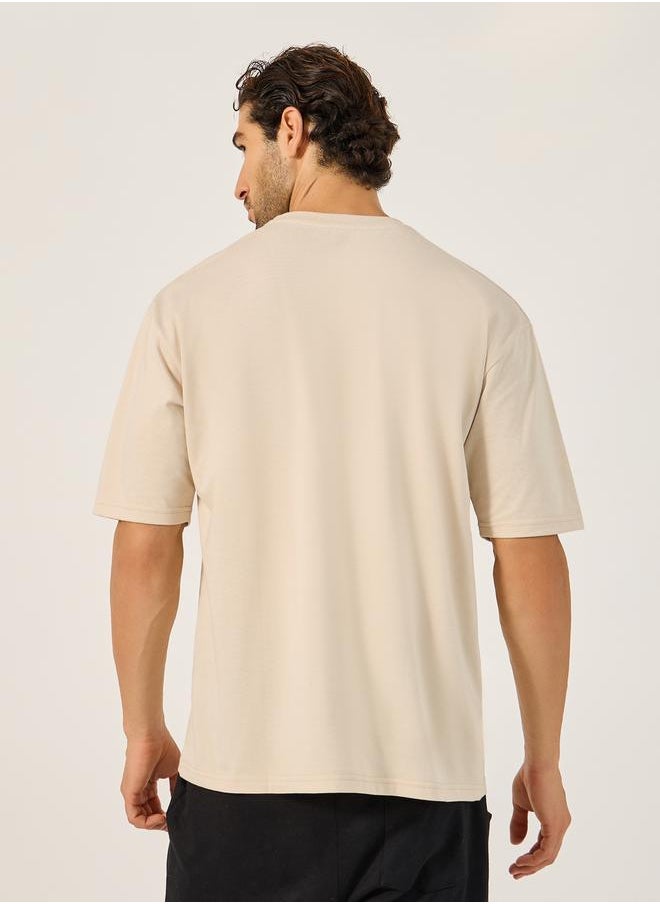Styli - Minimal Print Oversized Cotton Rich T-Shirt - Image 1